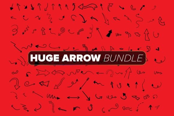 160 Huge Arrow Bundle Handrawn Arrows