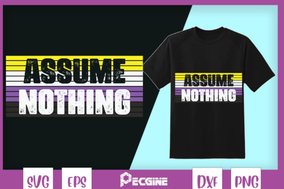 Assume Nothing Nonbinary Flag Barcode