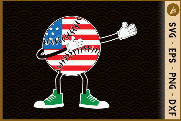 Baseball Dabbing USA Merica 4th of July
