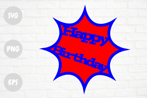 Comic Happy Birthday Cake Topper