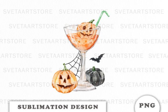 Halloween Pumpkin Cocktail PNG