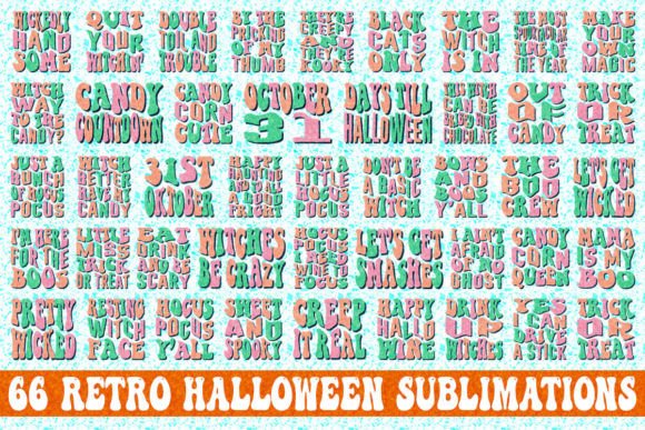 Retro Halloween Sublimation Bundle