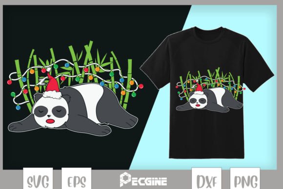 Snowin Snd Sleepin Lazy Panda X-mas