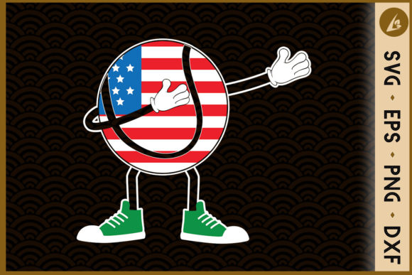 Tennis Dabbing USA Merica 4th of July
